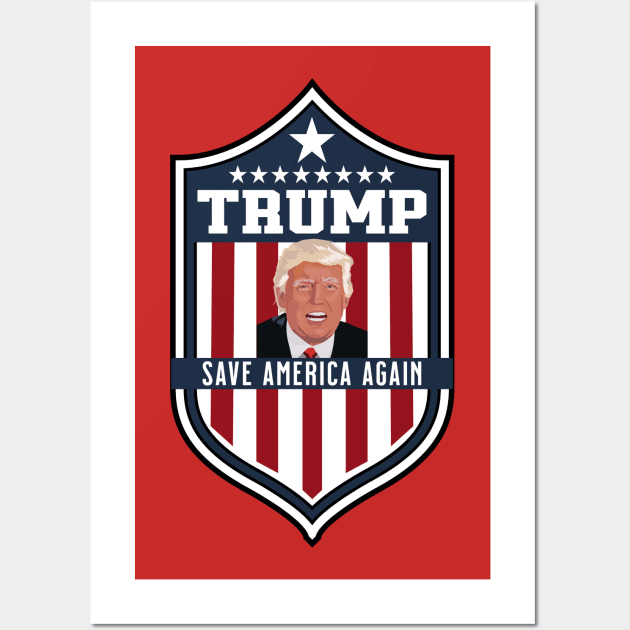 2024 Trump Save America Again Wall Art by Horisondesignz